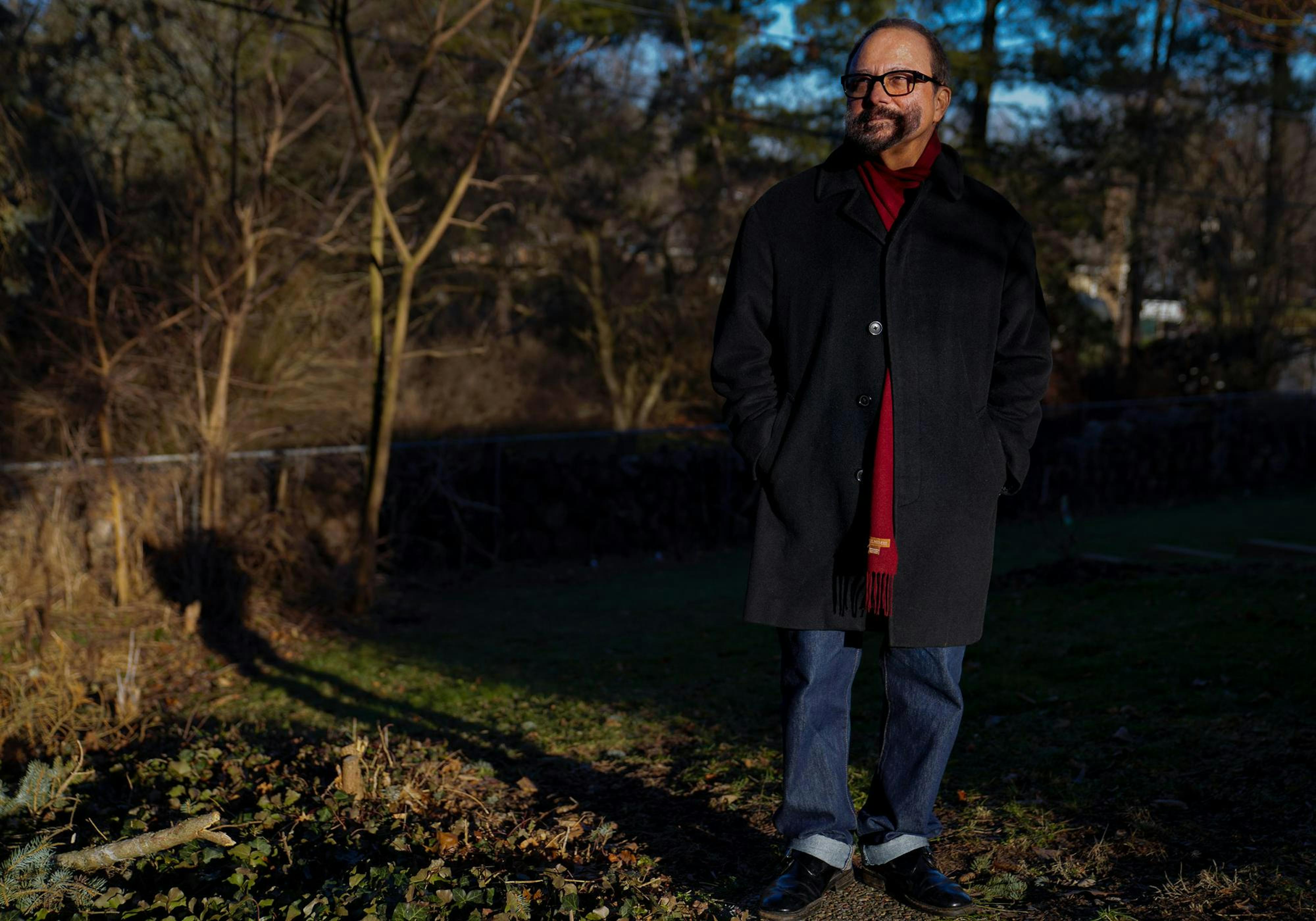<p>Marco Díaz-Muñoz in the backyard of his home in East Lansing on Saturday, Feb. 3, 2024. Díaz-Muñoz was in the room where the gunman on MSU's campus began firing on Feb. 13, 2023. One year after the mass shooting, Díaz-Muñoz fights each day to not let the darkness that consumed him that night consume his future, as well. “Whether you witnessed it in front of you, or you knew it was happening, we all shared that fear,” Díaz-Muñoz said. “That [fear] follows,” he said. “I’m doing everything to not let that shadow become all my life.”</p>