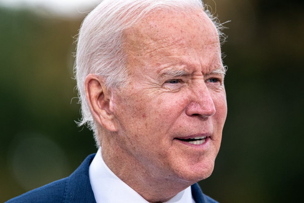 <p>Joe Biden speaks at the Howell Township training facility. Biden spoke on the improvement of infrastructure and his &quot;Build Back Better&quot; plan, on Oct. 5, 2021.</p>