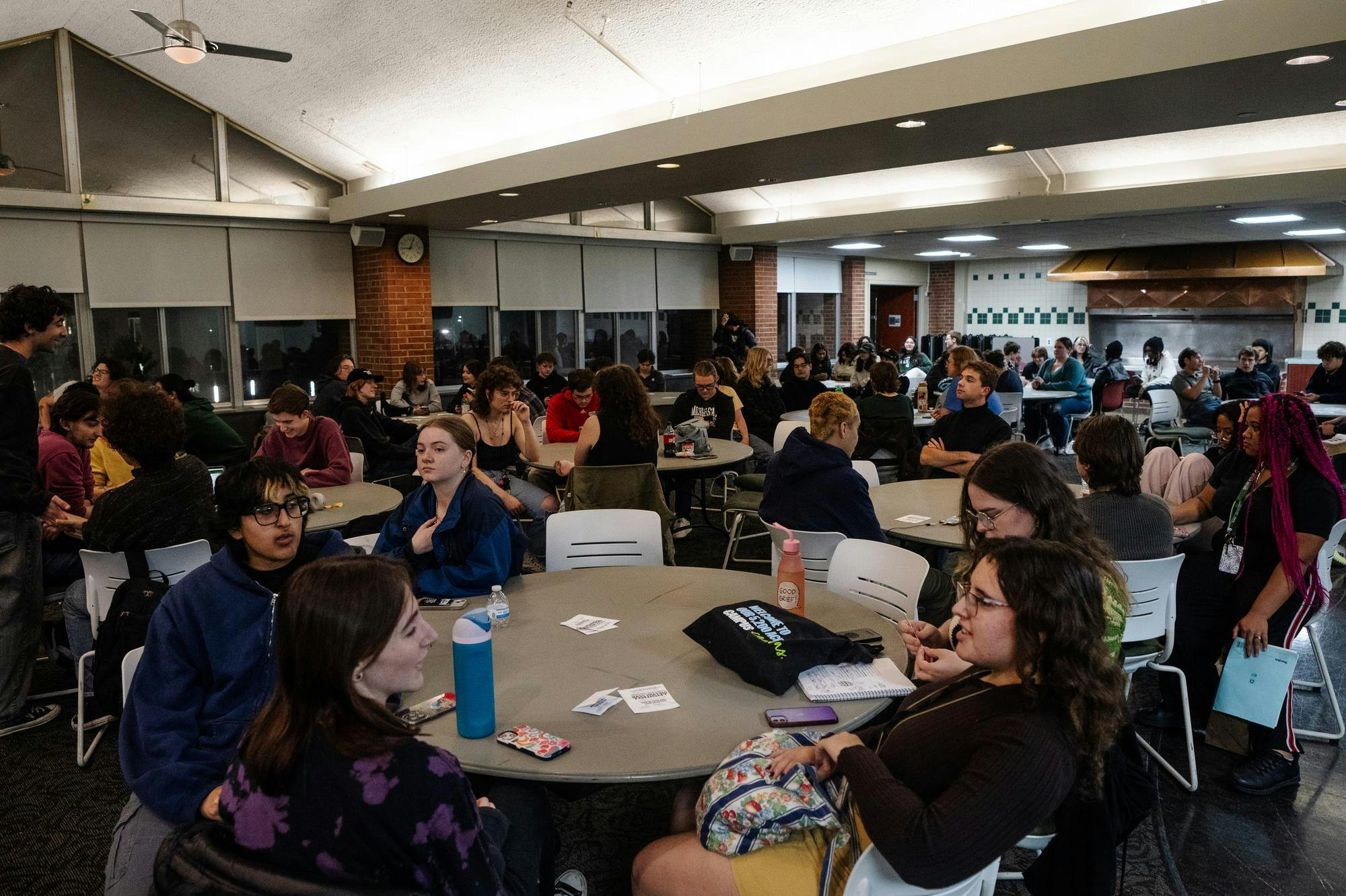 <p>Students United Against Fascism meet to discuss their next steps after the re-election of former President Donald Trump. The meeting took place in Case Hall on Nov. 6, 2024, the day after the presidential election.</p>