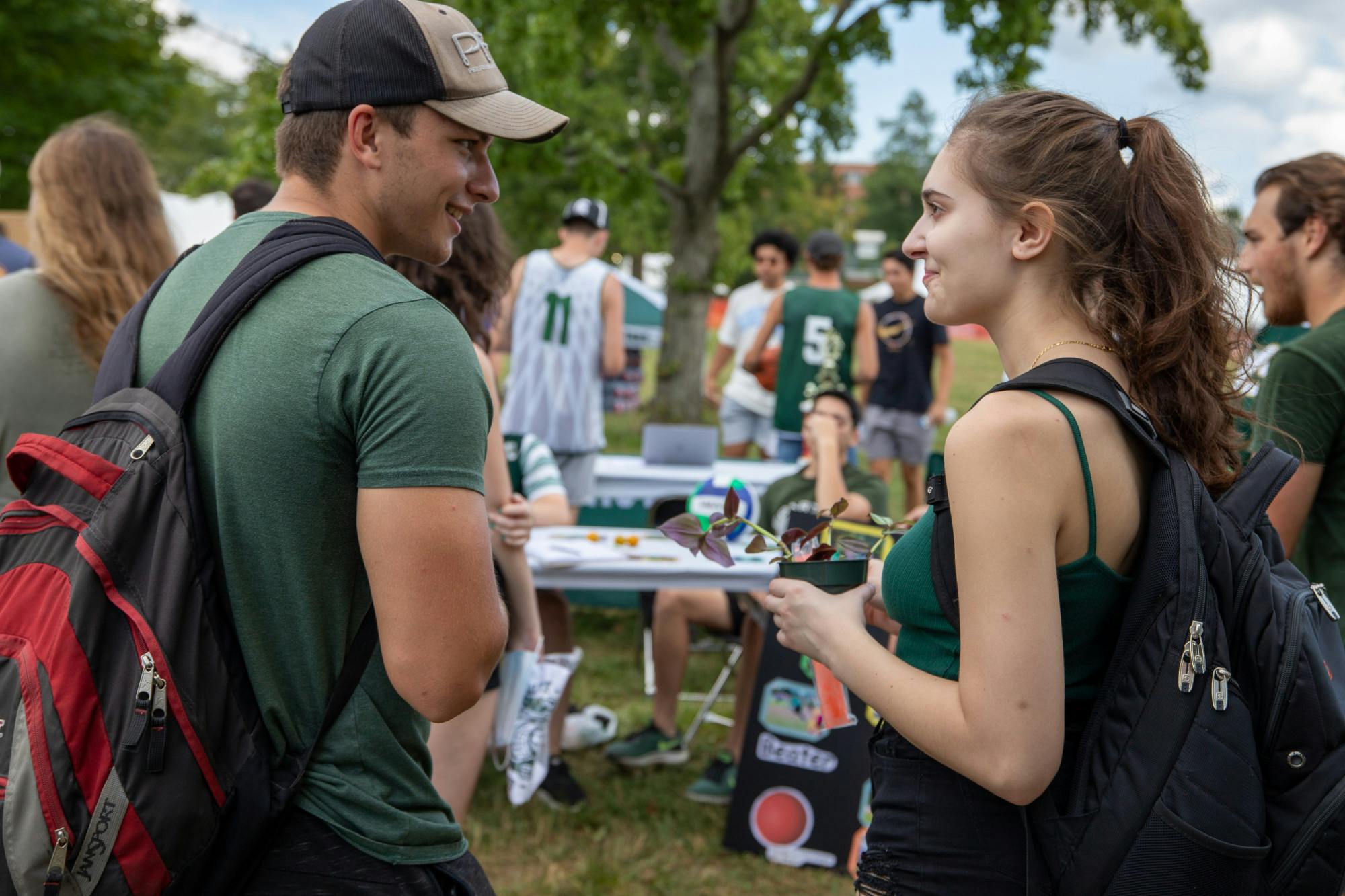 <p>Attendees of Sparticipation on Aug. 31, 2021 in Cherry Lane Park.</p>