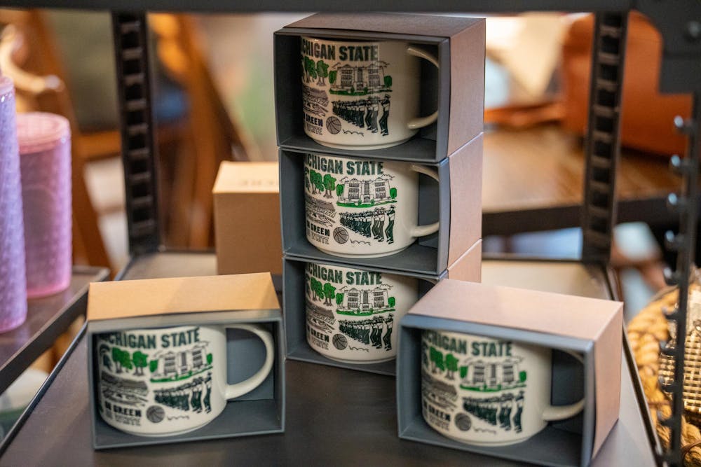 <p>The MSU “Been There” series mug in collaboration with Starbucks available at the 1855 Starbucks on Jan. 19, 2024. </p>