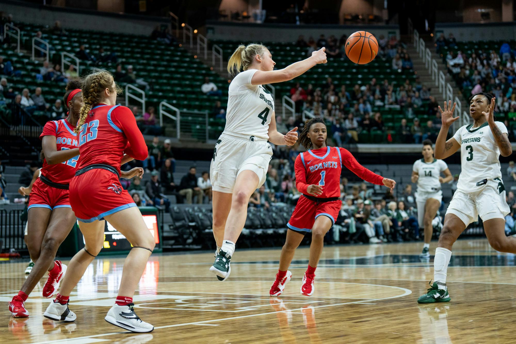 Michigan State Women's Basketball Defeats Delaware State In Home Opener ...