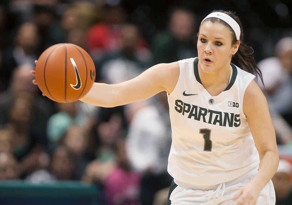 	<p>Freshman guard Tori Jankoska dribbles the ball Dec. 1, 2013, at Breslin Center. <span class="caps">IPFW</span> defeated <span class="caps">MSU</span>, 81-74. Margaux Forster/The State News</p>
