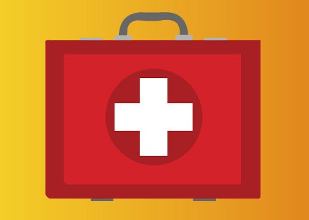 <p>First aid kit. Design by: Genna Barner</p>