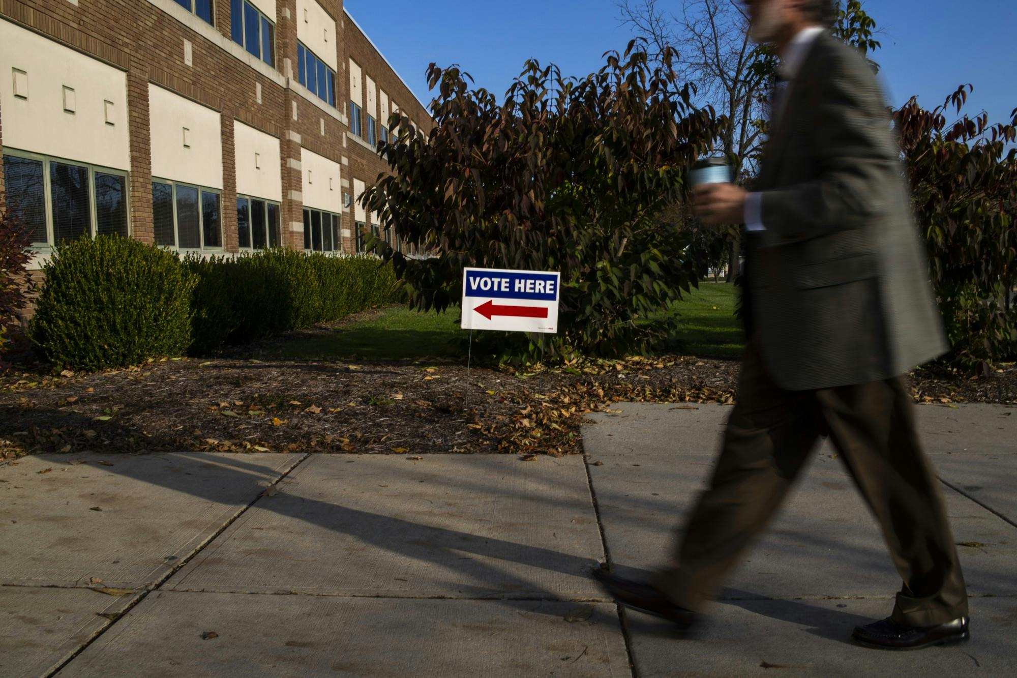 People vote in the East Lansing City Council Election at Hannah Community Center on Nov. 5, 2019. 