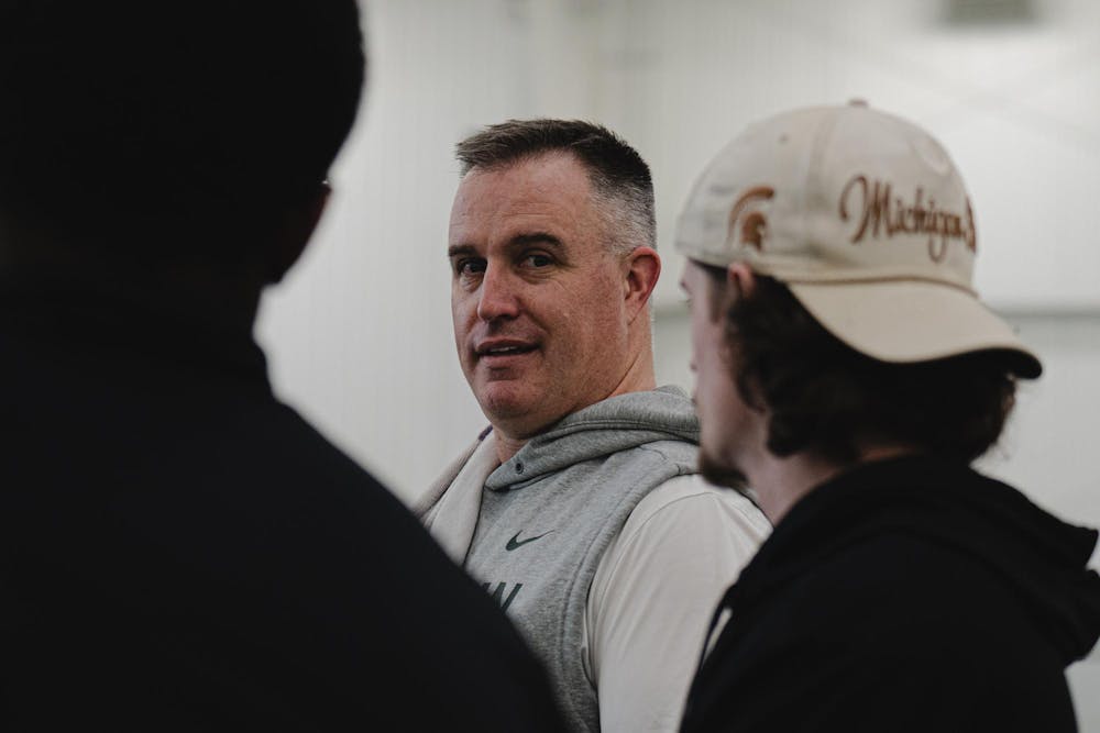 Michigan State football players participate in Pro Day for NFL Scouters at the Duffy Daugherty and Clara Bell Smith Student Athlete Academic Center in East Lansing, MI, on March 19, 2026
