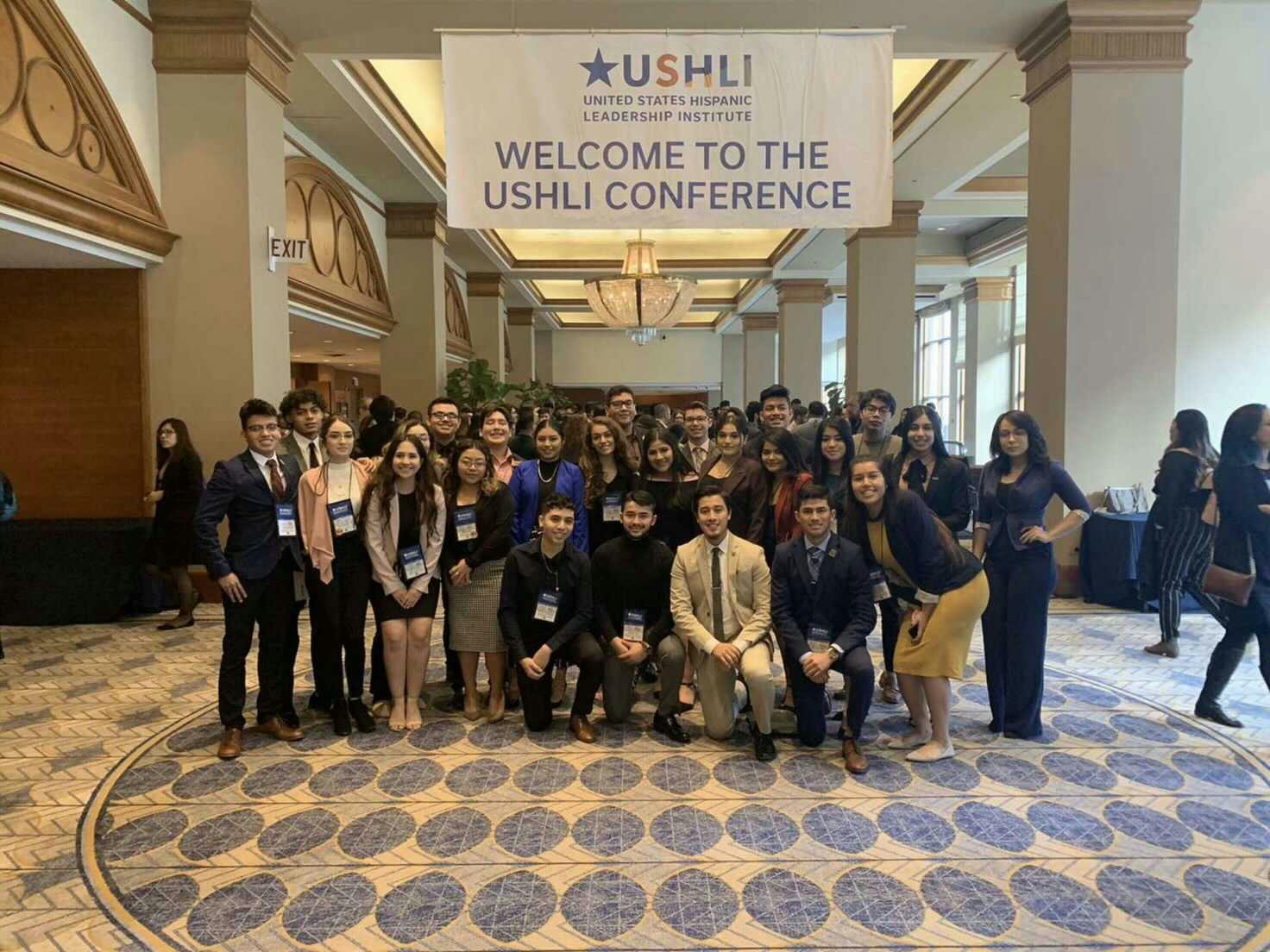 CRU E-board with general body members at USHLI Conference in Feb. 2020. Photo courtesy of Alondra Alvarez.