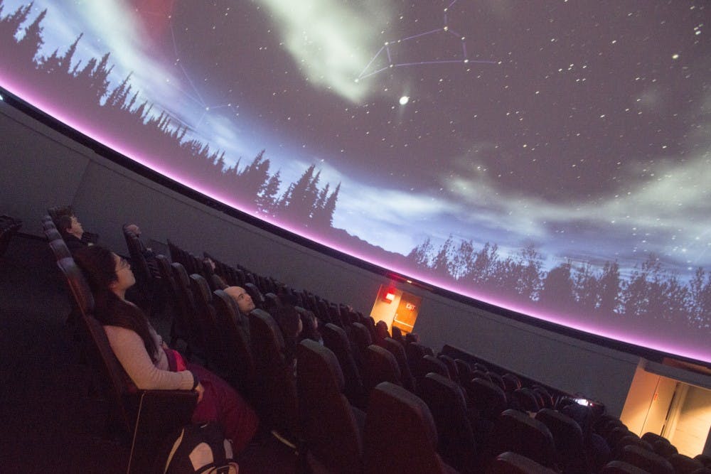 Students enjoy the starry view on March 25, 2016 at the event Relax at the Planetarium located at Abrams Planetarium.  This event is sponsored by Mental Health Awareness Week.