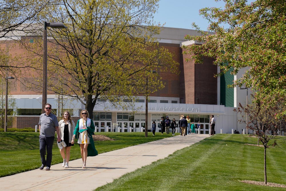 Hundreds of families make their way in and out of Breslin Center for the 2023 commencement ceremonies on May 5, 2023. 