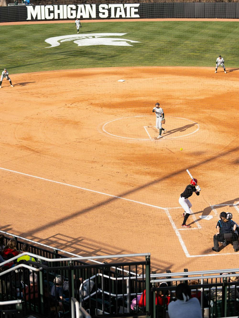 The MSU V Nebraska Softball game at Secchia Stadium in East Lansing, on March 20 2026.