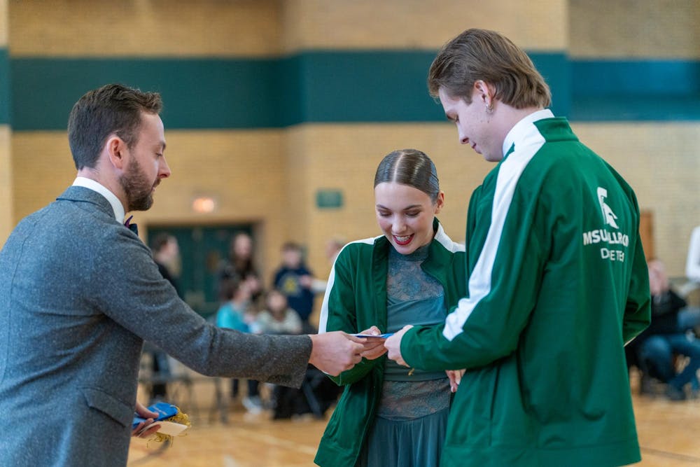 Michigan State Ballroom dancers earn placements during the 11th annual Green and White Gala at IM Circle on Jan. 31, 2026.