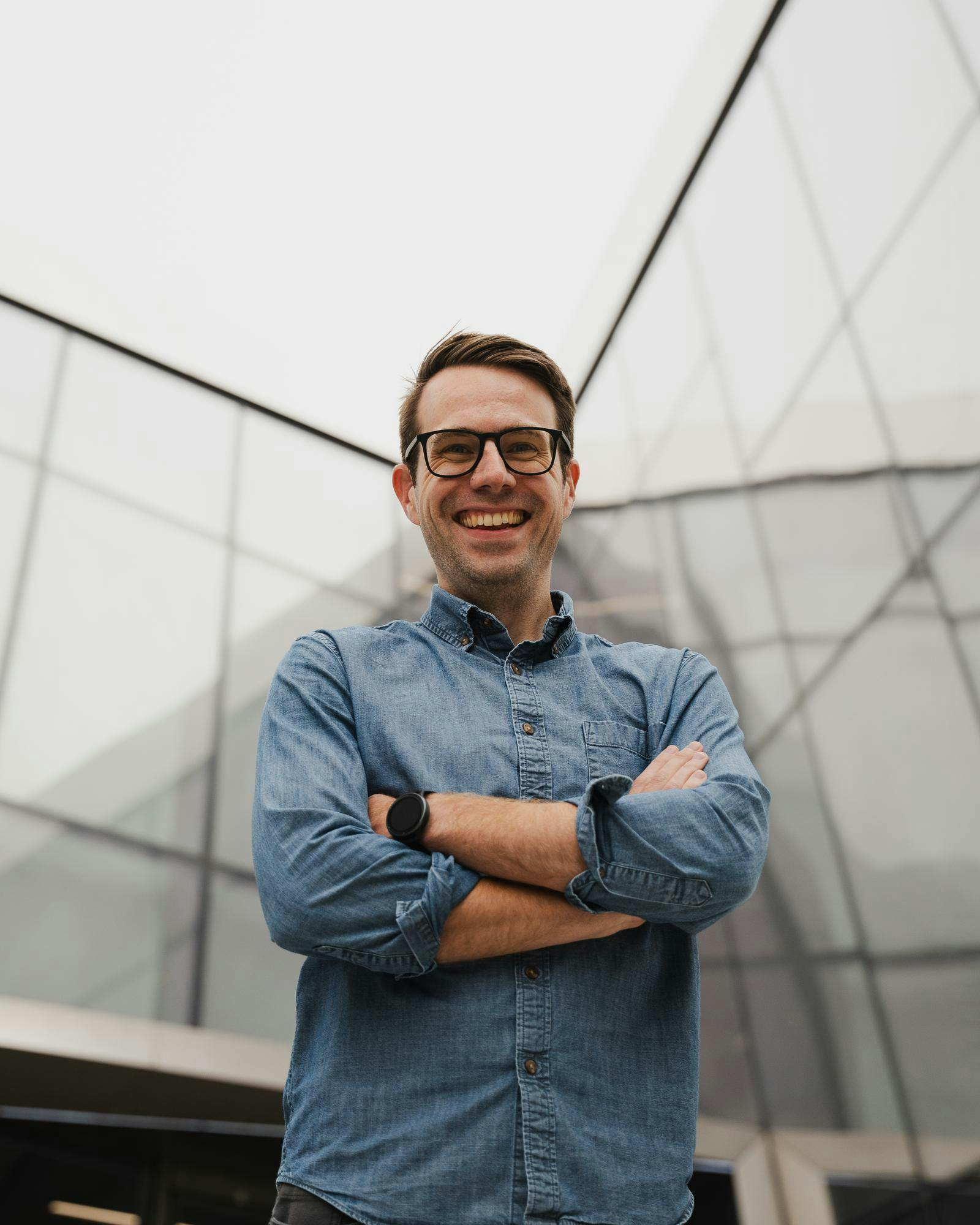 <p>Campus planner Brandon List poses in front of the Broad Art Museum on Oct. 1, 2024.</p>