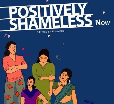 A promotional poster for Positively Shameless Now is pictured. 