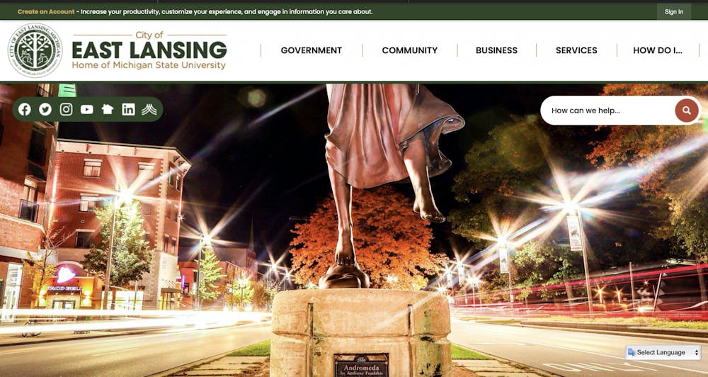 <p>City of East Lansing launched a new website interface on Friday, Sept. 25, 2020. According to city officials, the new website will be more accessible to residents and easier to use.</p>