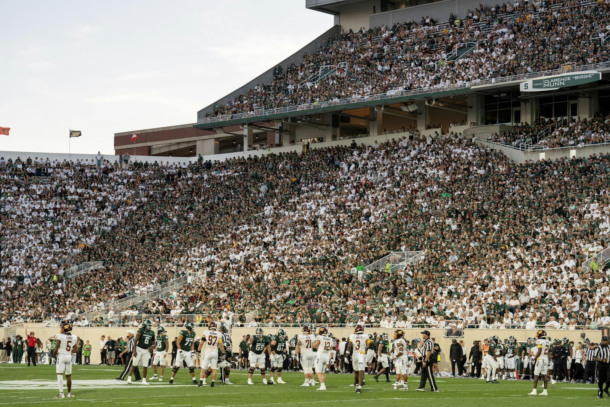 Spartan Stadium was dressed for the occasion in stripes.