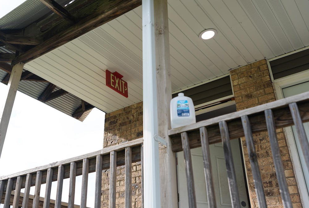 <p>Lansing code enforcement staff placed red tags on every unit at the Holmes Apartment complex at 2222 W. Holmes. Street in Lansing taken on May 4, 2023.</p>
