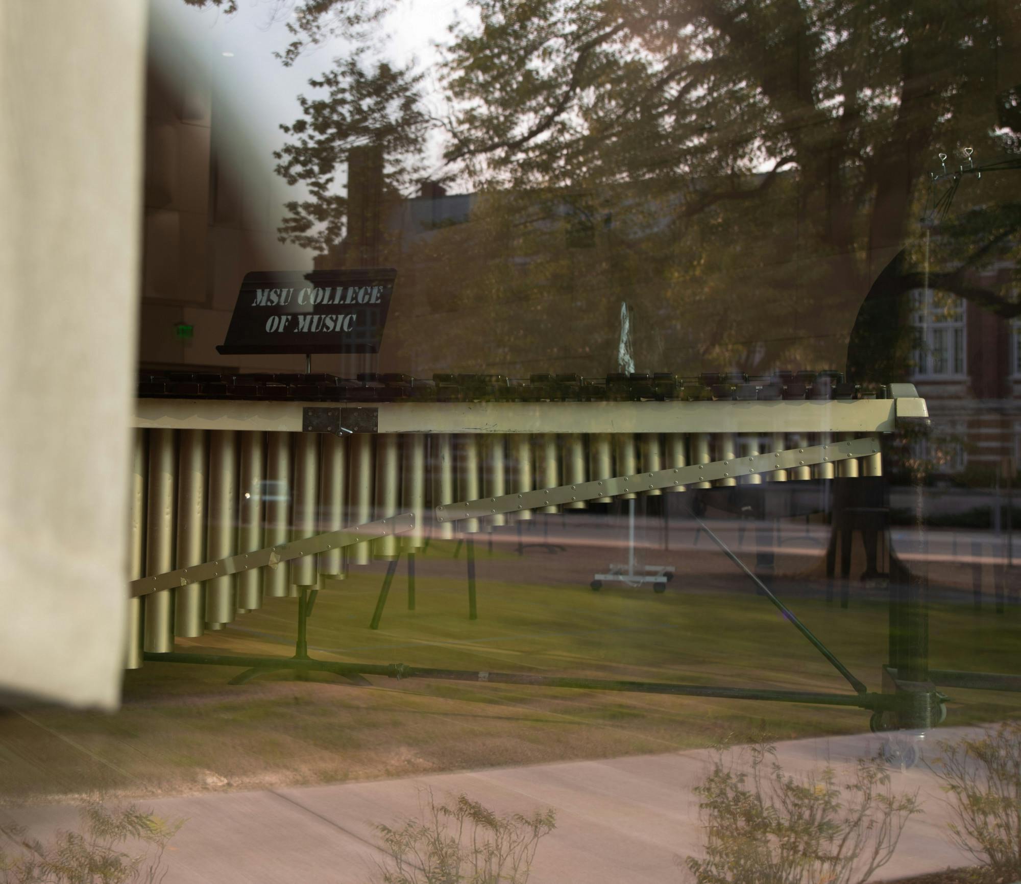 <p>Empty practice room inside Billman Music Pavilion at Michigan State University&#x27;s College of Music while students are taking online classes on Thursday, Sept. 17, 2020. (Photo by: Di&#x27;Amond Moore)</p>