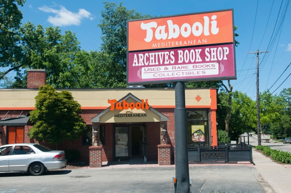 The sign for Tabooli on June 8, 2016 in East Lansing Mich. The Tabooli franchise replaced Grand River Coffee.