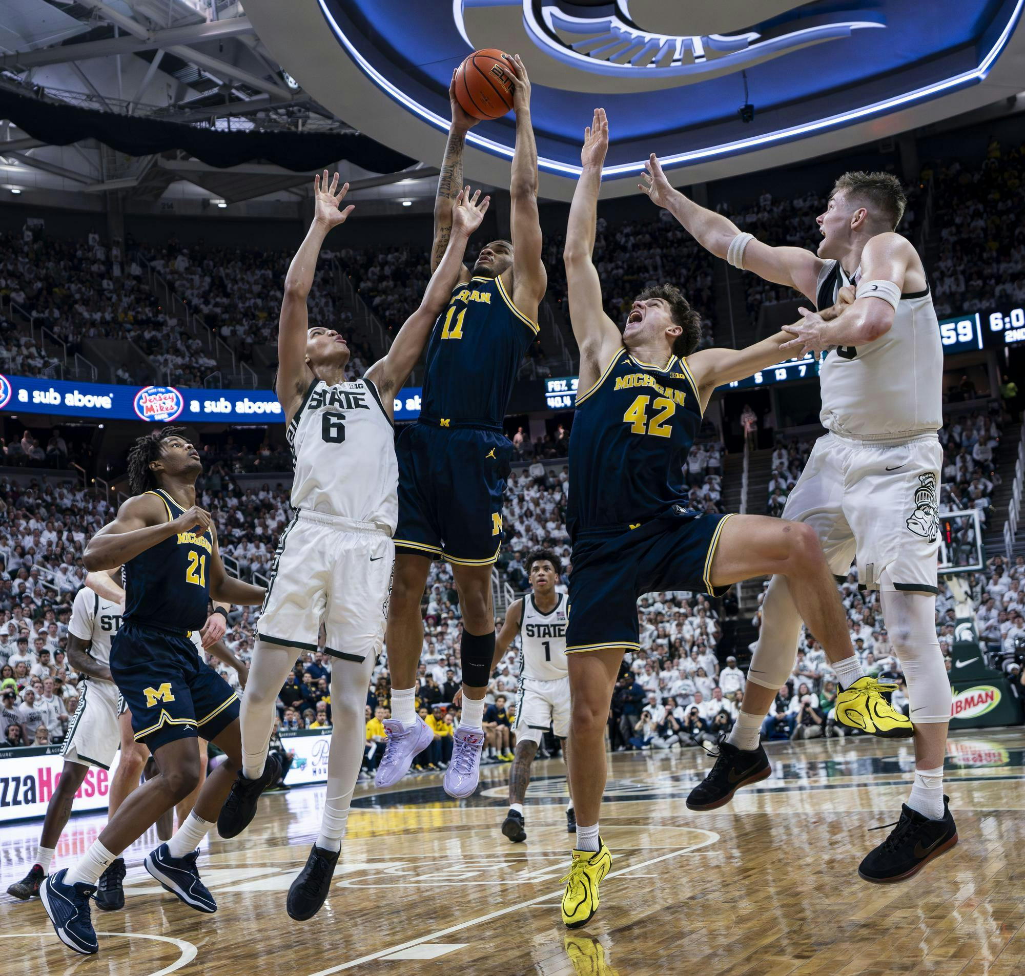 Michigan State loses to No. 3 Michigan, 83-71, at the Breslin for the first time since 2018