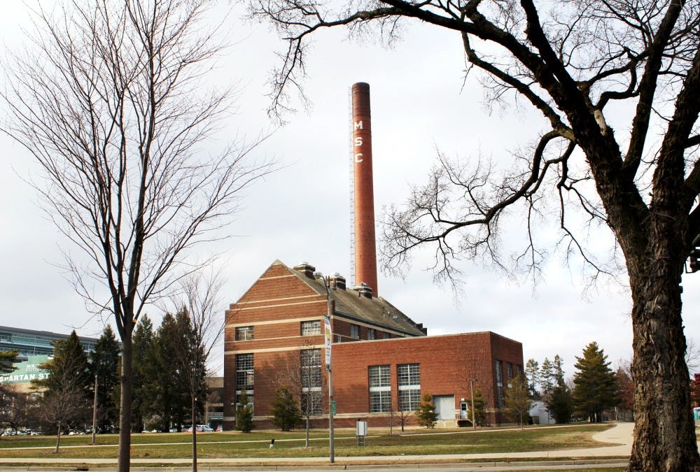 MSU administrators have decided to carry out the plan to dismantle the MSC smokestack located on Shaw Lane. The white bricks that make up the MSC letters will be preserved to commemorate the monumental structure. Kelsie Thompson/The State News  