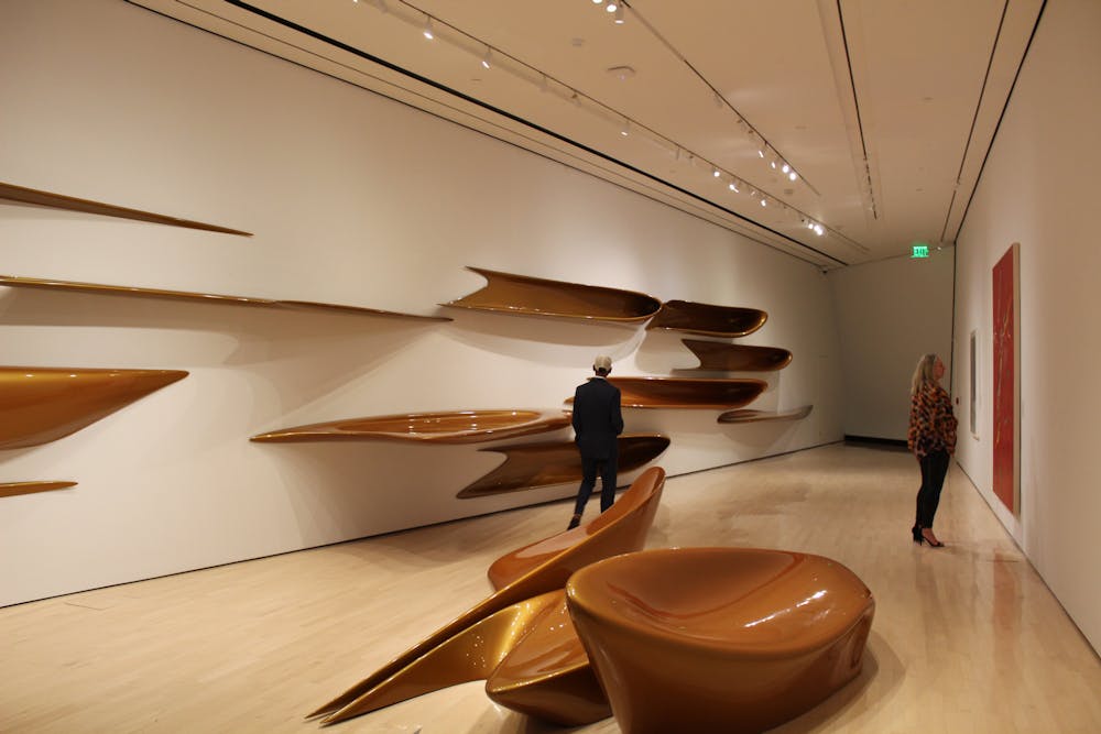Eli & Edythe Broad Art Museum's "Zaha Hadid: Untold" exhibit, photographed on Sept. 9, 2022. 