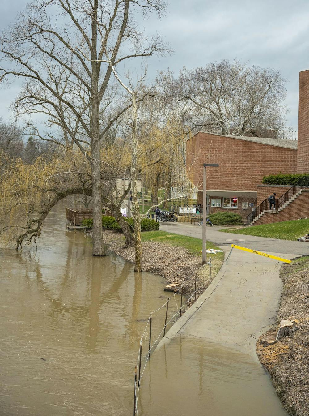 <p>Flooding around the Red Cedar River continues on Wednesday, April 5, 2023 during a period of heavy rains.&nbsp;</p>