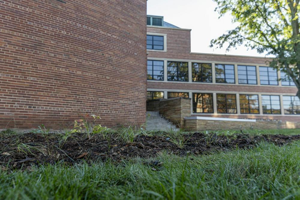 <p>A pollinator garden is freshly planted outside of the Psychology building in East Lansing, Mich., on Sunday, Oct. 4, 2026.</p>