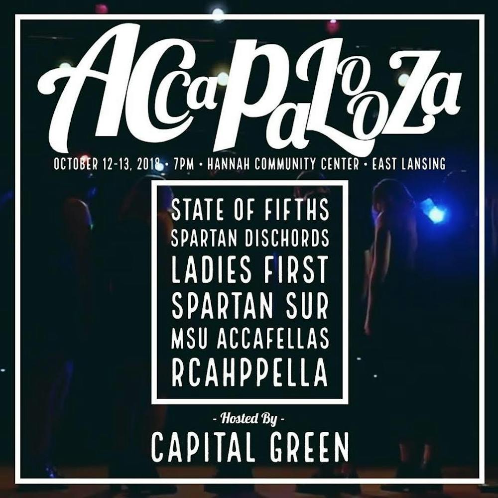 Accapalooza's promotional poster. 