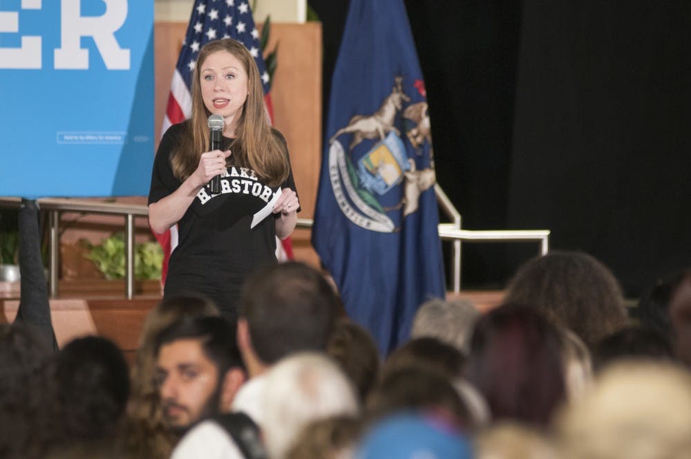 Chelsea Clinton gives a speech on Sept. 22, 2016 in the Union.