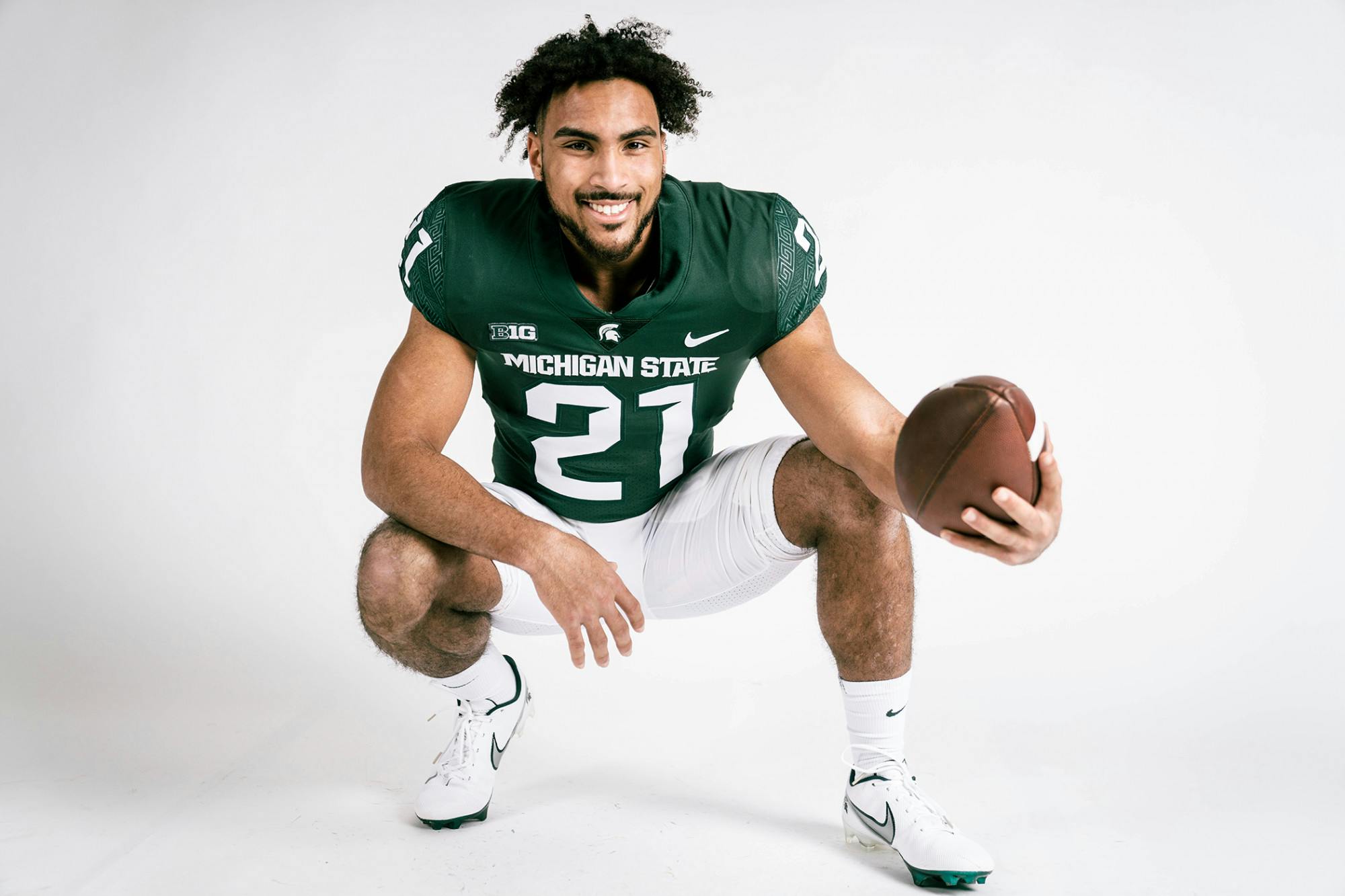 <p>Dillon Tatum arrives on campus to play for Michigan State football.</p>