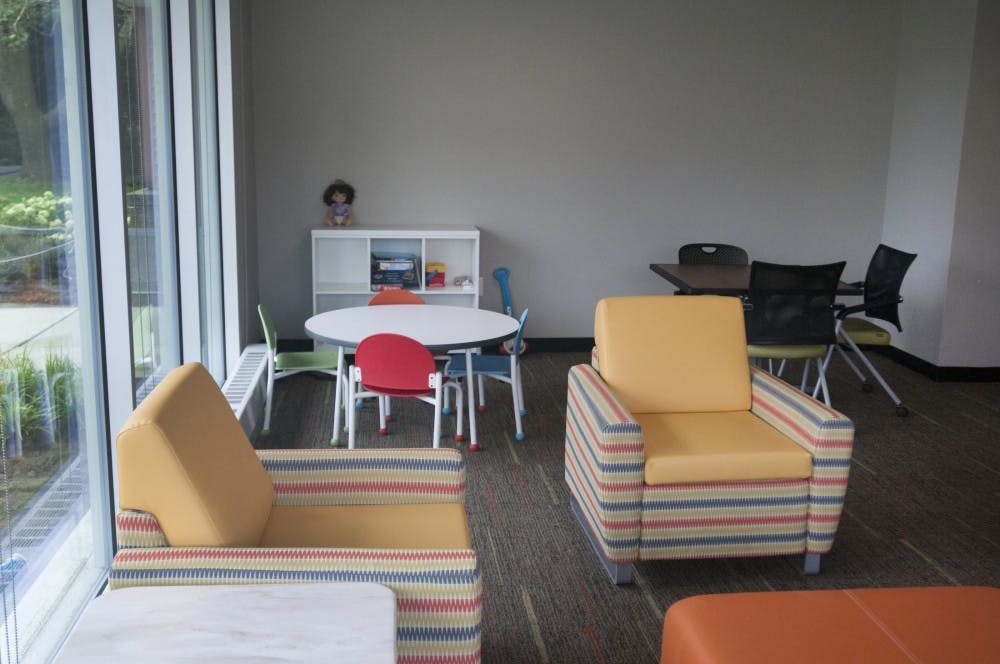 One of the study rooms in the 1855 Place apartments on Sept. 7, 2016. Each building has a study room.