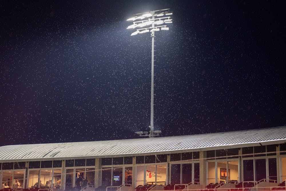<p>The Crosstown Showdown was briefly interrupted by local storms, which resulted in a 15-minute rain delay. The rain didn't slow down the Lugnuts, who poured on the runs to win 12-3 on April 4, 2023.</p>