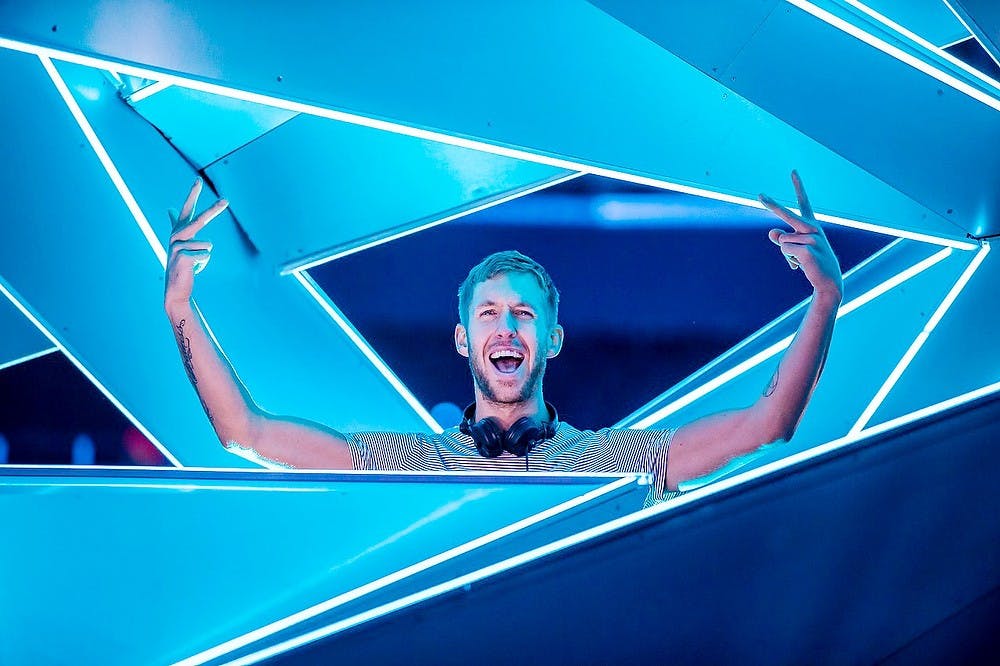 DJ Calvin Harris performs at the 2012 MTV Video Music Awards on Sept. 6 at The Staples Center in Los Angeles. Courtesy of Sony Music