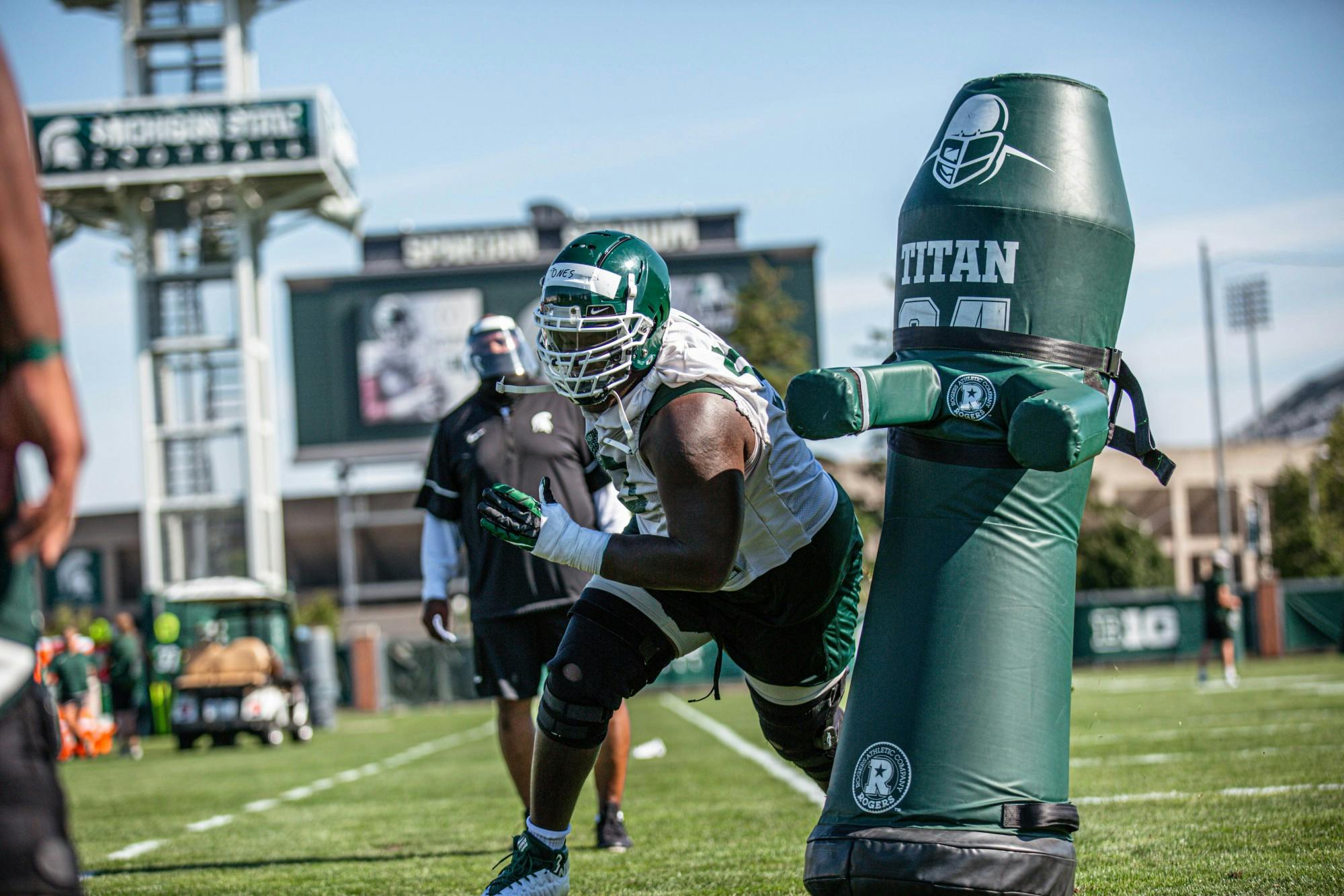 Scenes from the 2020 football training camp.