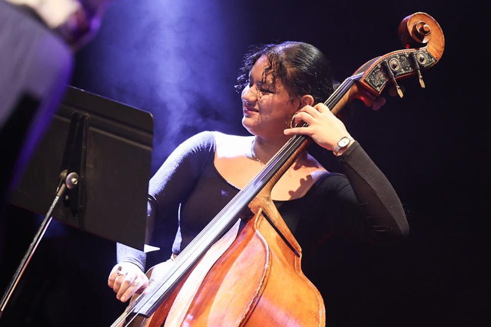 Bass player in the Jazz at Lincoln Center's “New Orleans Songbook” Liany Mateo.