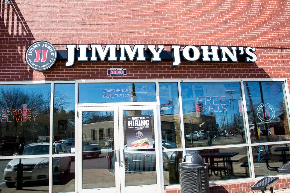 Jimmy John's is pictured on March 25, 2019, in East Lansing.