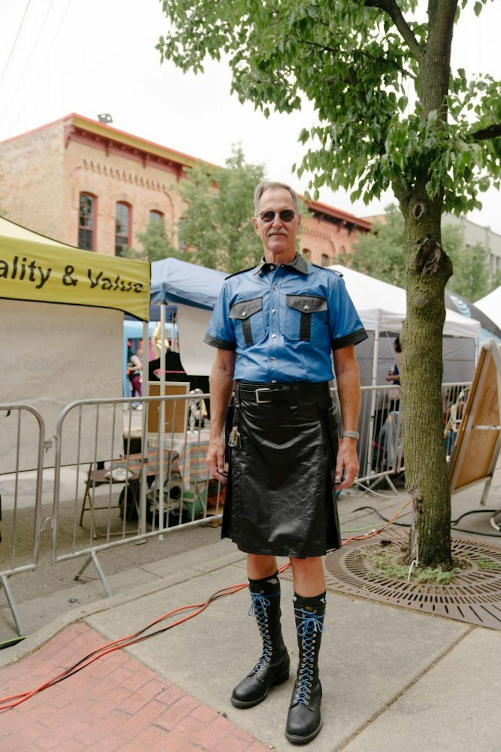 <p>Lansing resident Gerry Fortuna attends Pride in Old Town on Saturday, June 15, 2019.</p>