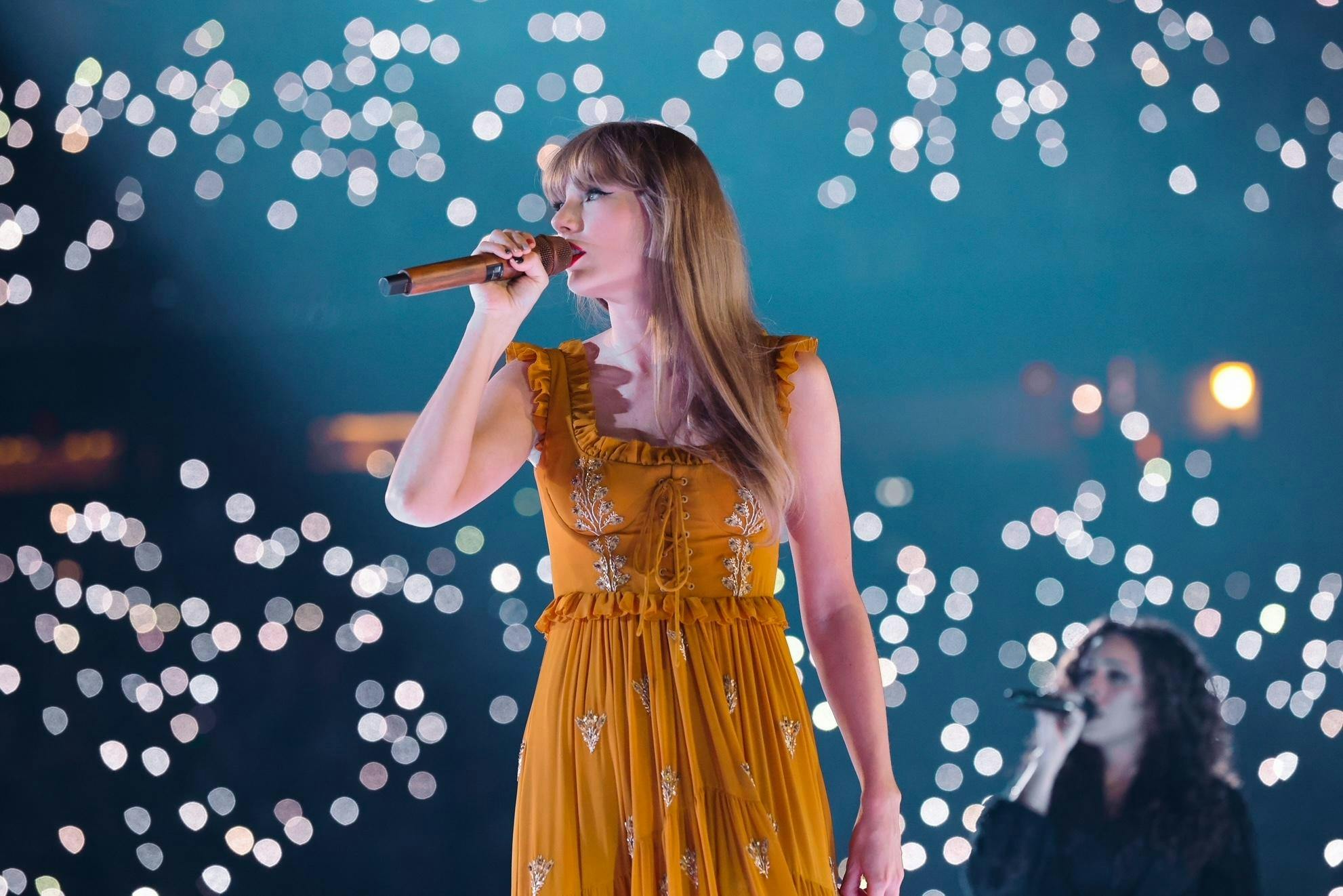 Taylor Swift performs at Ford Field in Detroit on June 10, 2023. Photo courtesy of TAS Rights Management.