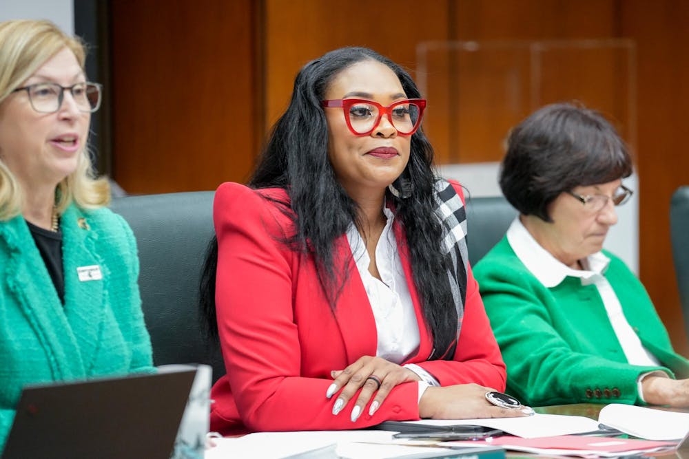 Chairwoman Rema Vassar during the Board of Trustees meeting in the Hannah Administration Building on Oct. 27, 2023. 