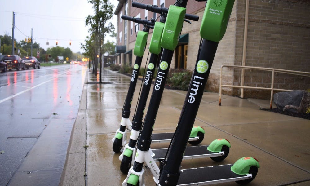 Lime scooters are back on campus as of this week, with over 300 green-accented e-vehicles in the Lansing and East Lansing areas. 