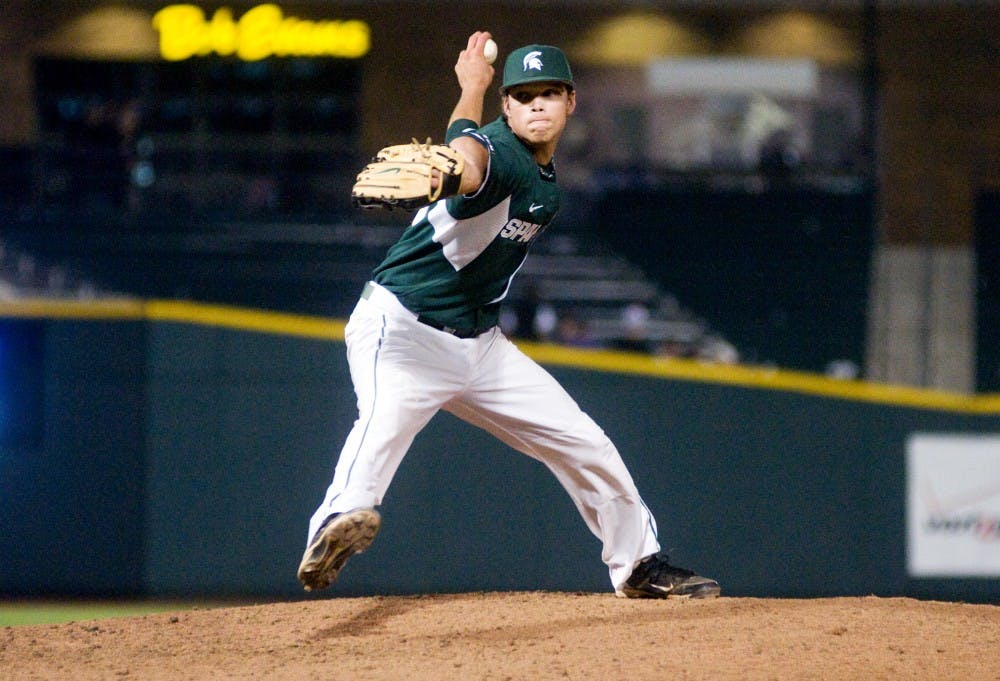 	<p>Freshman pitcher Jeff Kinley was the fifth <span class="caps">MSU</span> pitcher of the night Friday at Huntington Park in Columbus, Ohio. Kinley pitched two thirds of the ninth inning and struck out one batter.</p>
