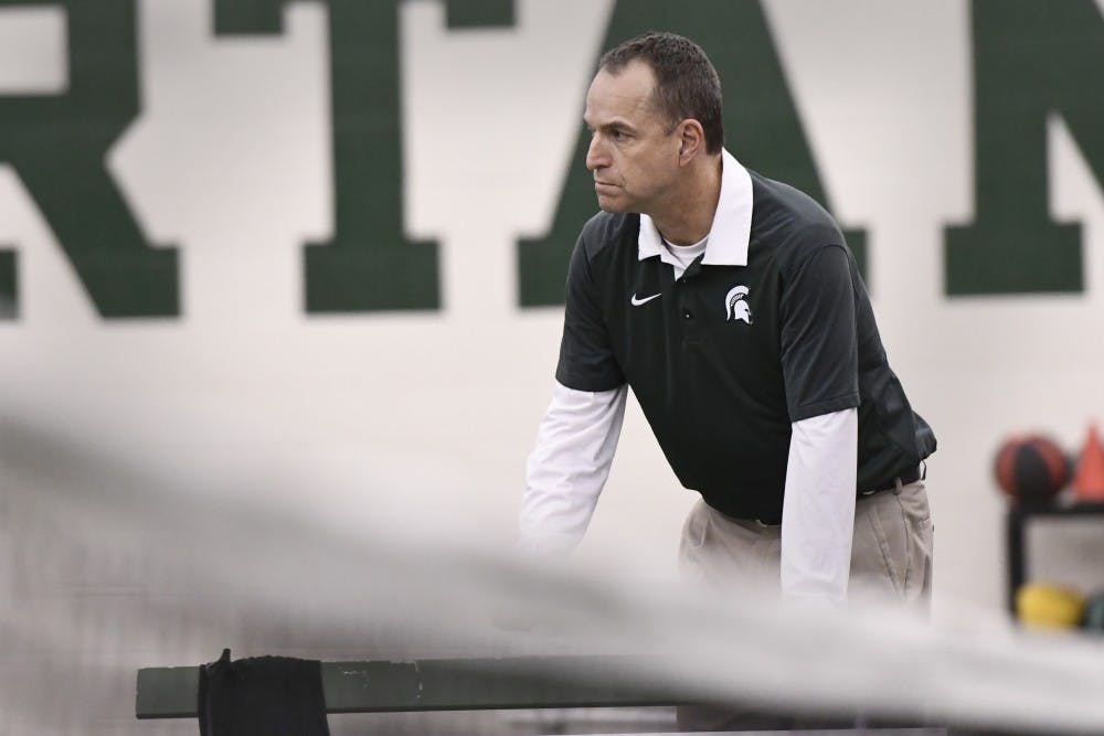 <p>Men’s Tennis Head Coach Gene Orlando is in his 28th season of coaching for Michigan State. Photo Courtesy of MSU Athletic Communications.</p>