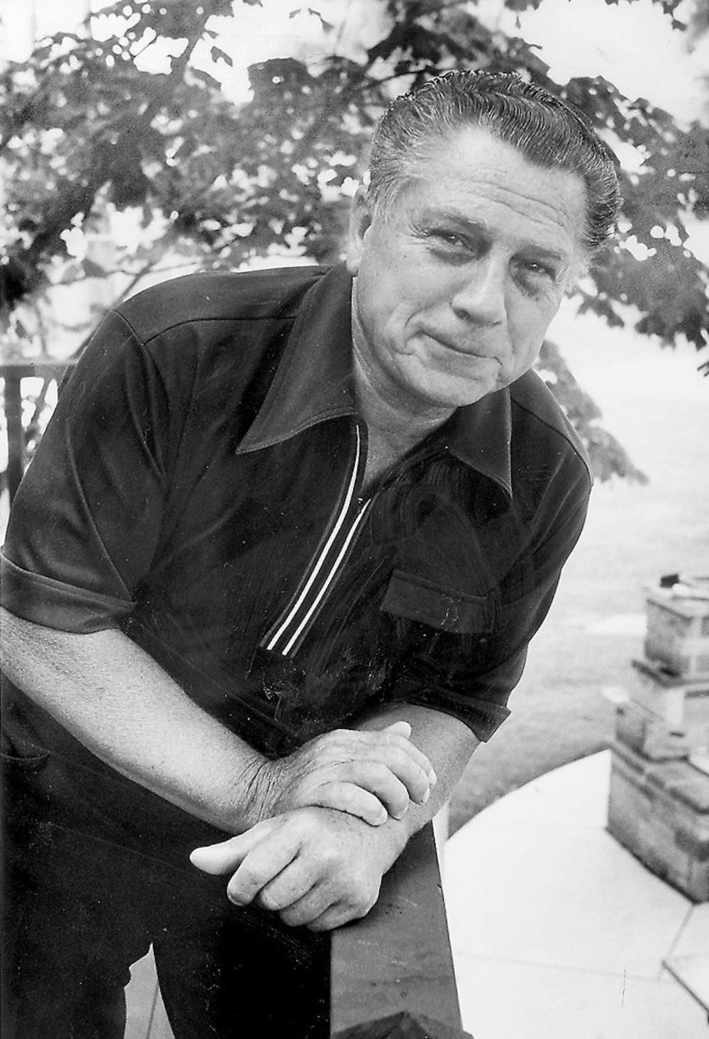 	<p>In this file photo taken on July 24, 1975, Jimmy Hoffa poses for a photo. Police will be taking soil core samples at a home in Roseville, Michigan, in search of the remains of the missing Teamsters boss. (Tony Spina/Detroit Free Press/MCT)</p>