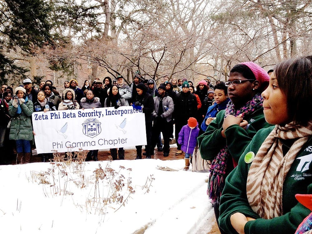 	<p><span class="caps">MSU</span> students and faculty gather at Beaumont Tower Monday night, Jan. 16, 2012, for the annual Martin Luther King Jr. Commemorative March. State News File Photo</p>