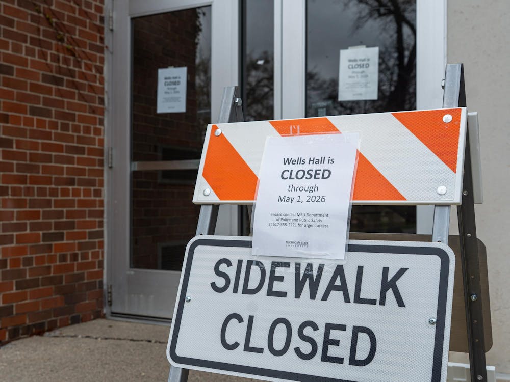 Michigan State's Wells Hall closed until Friday, May 1, due to the presence of unknown chemicals in East Lansing, Mich., on Wednesday, April 29, 2026. 