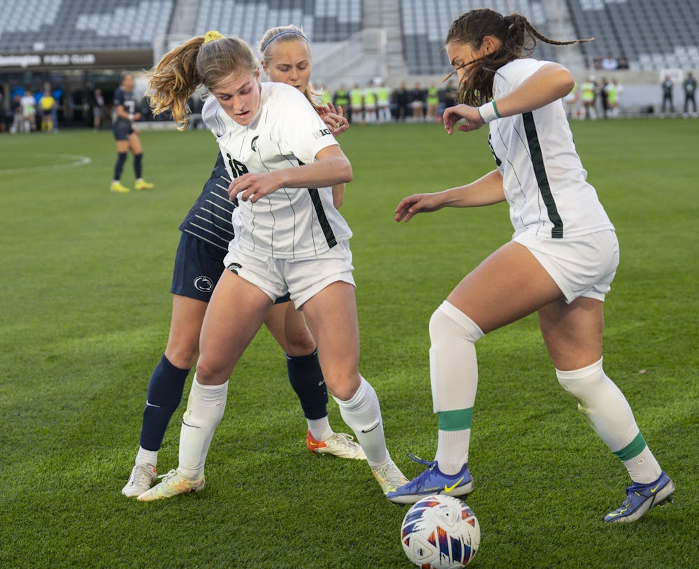 <p>Michigan State took on Penn State in the championship round of the B1G Tournament on Sunday, Nov. 6, 2022 at Lower.com Field in Columbus, Ohio. The Nittany Lions ultimately defeated the Spartans, 3-2.</p>