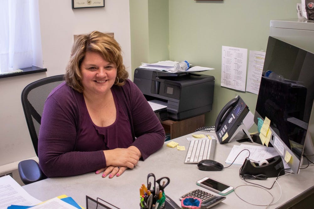 Graduate advisor for the College of Music Susan Hoesktra poses for a portrait in her office on June 7, 2018.