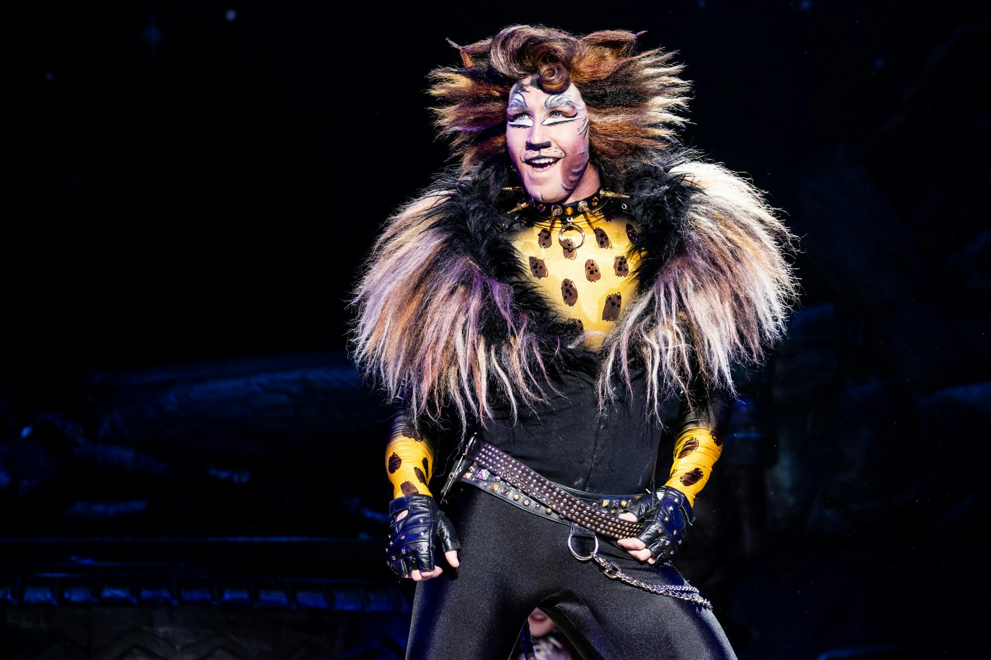 <p>Zach Bravo as Rum Tum Tugger in the 2021-22 national tour of CATS. Photo By Matthew Murphy, Murphymade, courtesy of the Wharton Center.</p>