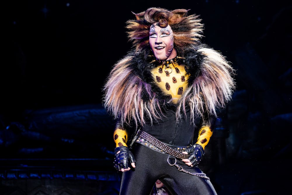 <p>Zach Bravo as Rum Tum Tugger in the 2021-22 national tour of CATS. Photo By Matthew Murphy, Murphymade, courtesy of the Wharton Center.</p>