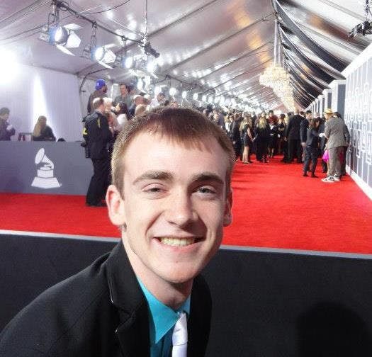 <p>MSU Stars club president and neuroscience senior Jack Pfeiffer&nbsp;smiles for a photo at the Grammy's. Pfeiffer was granted a wish by the Make-A-Wish Foundation because of his&nbsp;Hodgkin’s lymphoma&nbsp;diagnosis. Photo courtesy of Jack Pfeiffer.&nbsp;</p>